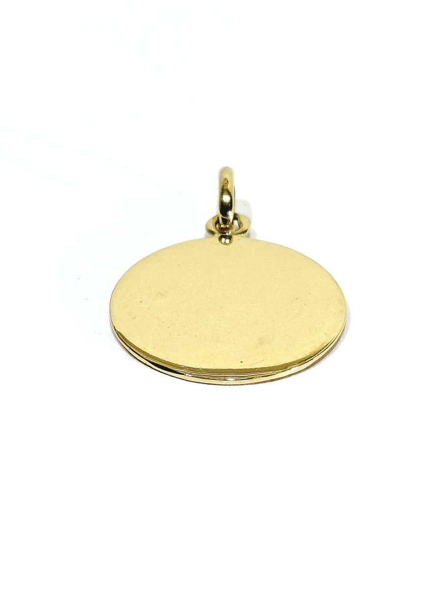 Gold "adorazione" Virgin Mary Medal -photo-3