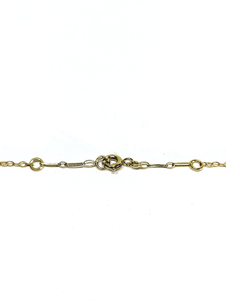 Draped Gold And Pearl Necklace-photo-3