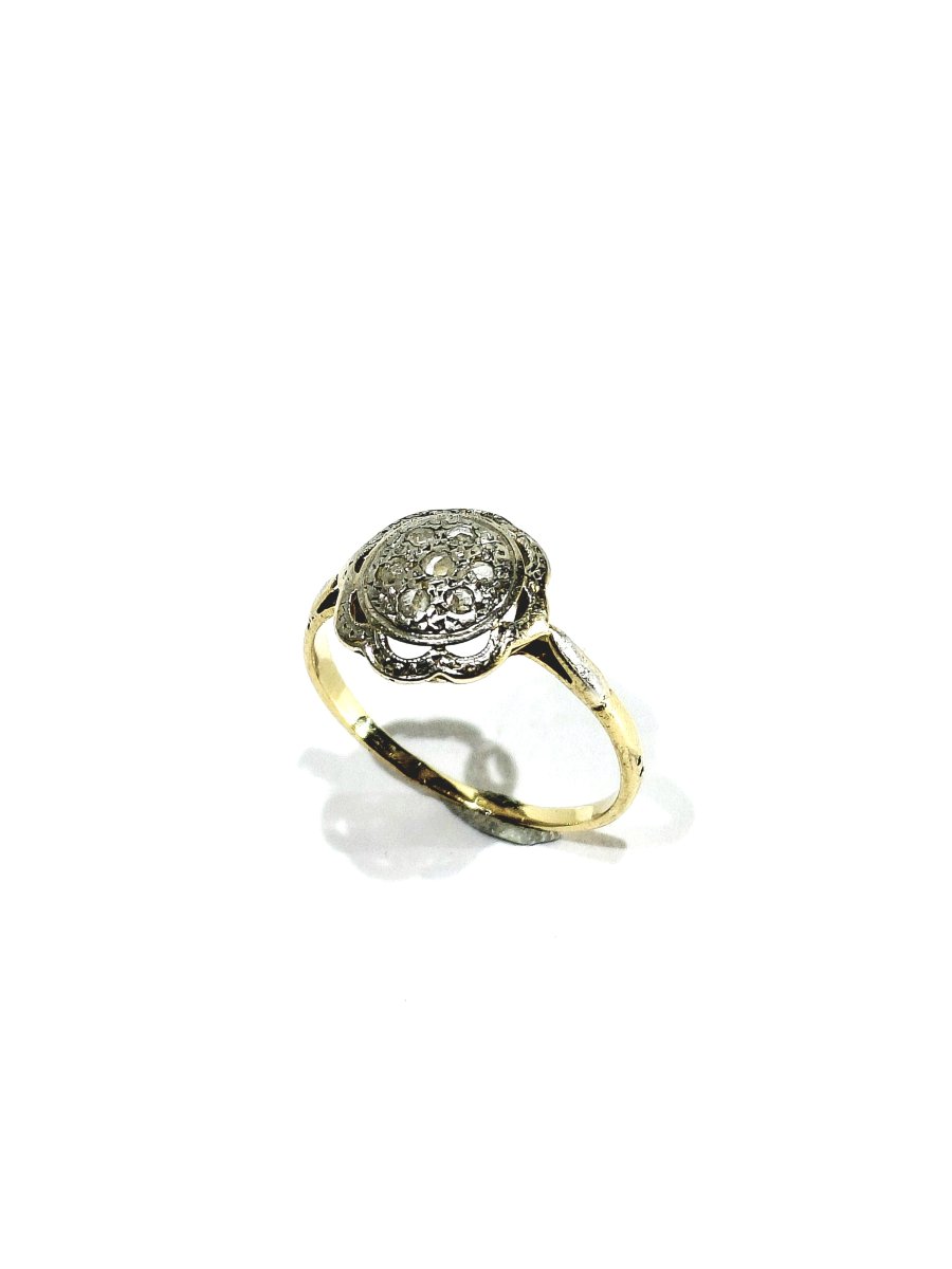 Gold Ring With Rose-cut Diamonds