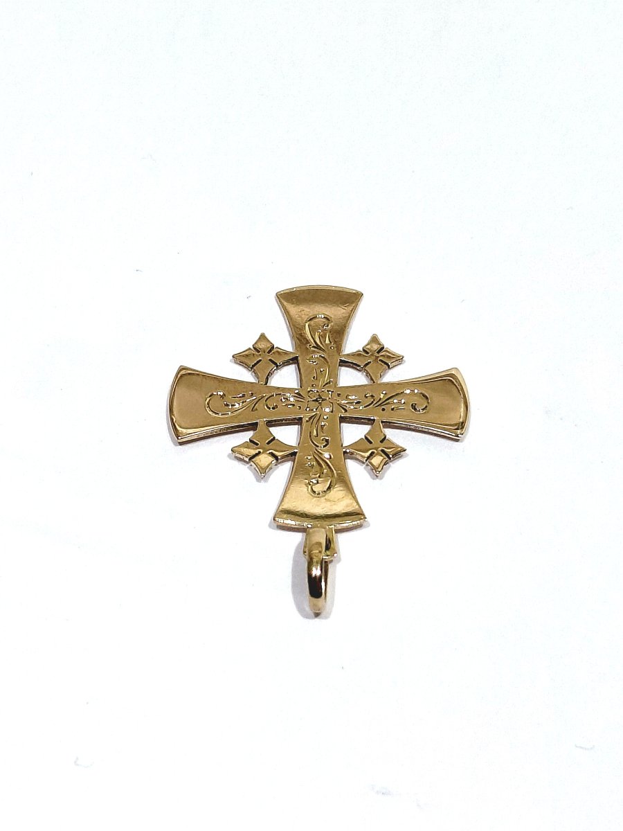 Rose Gold Cross Of Jerusalem-photo-3