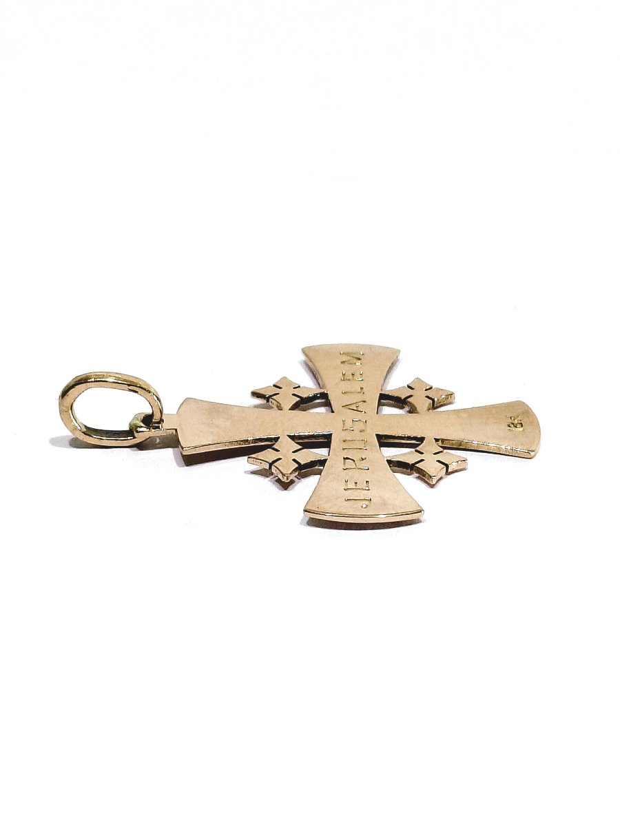 Rose Gold Cross Of Jerusalem-photo-5