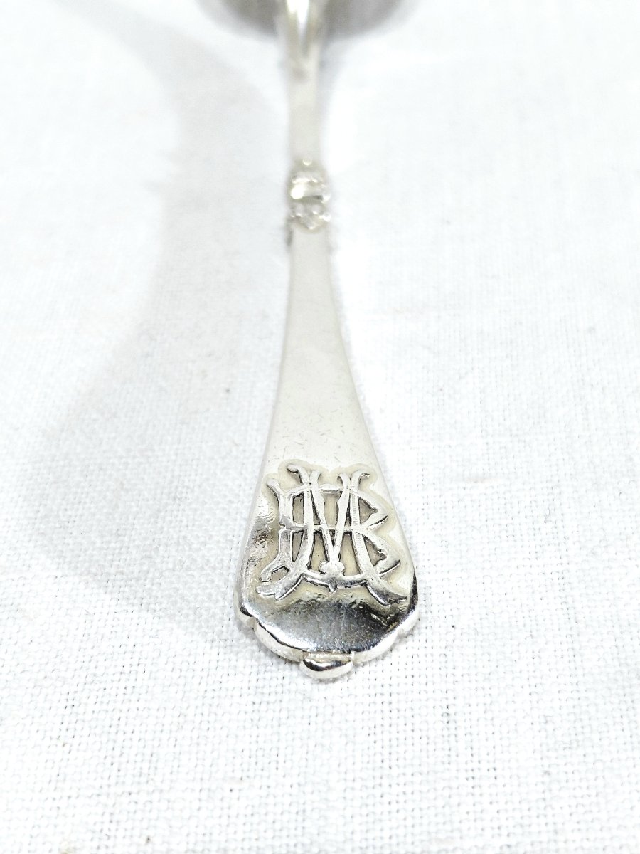 Cardeilhac - 6 Solid Silver Coffee Spoons -photo-4