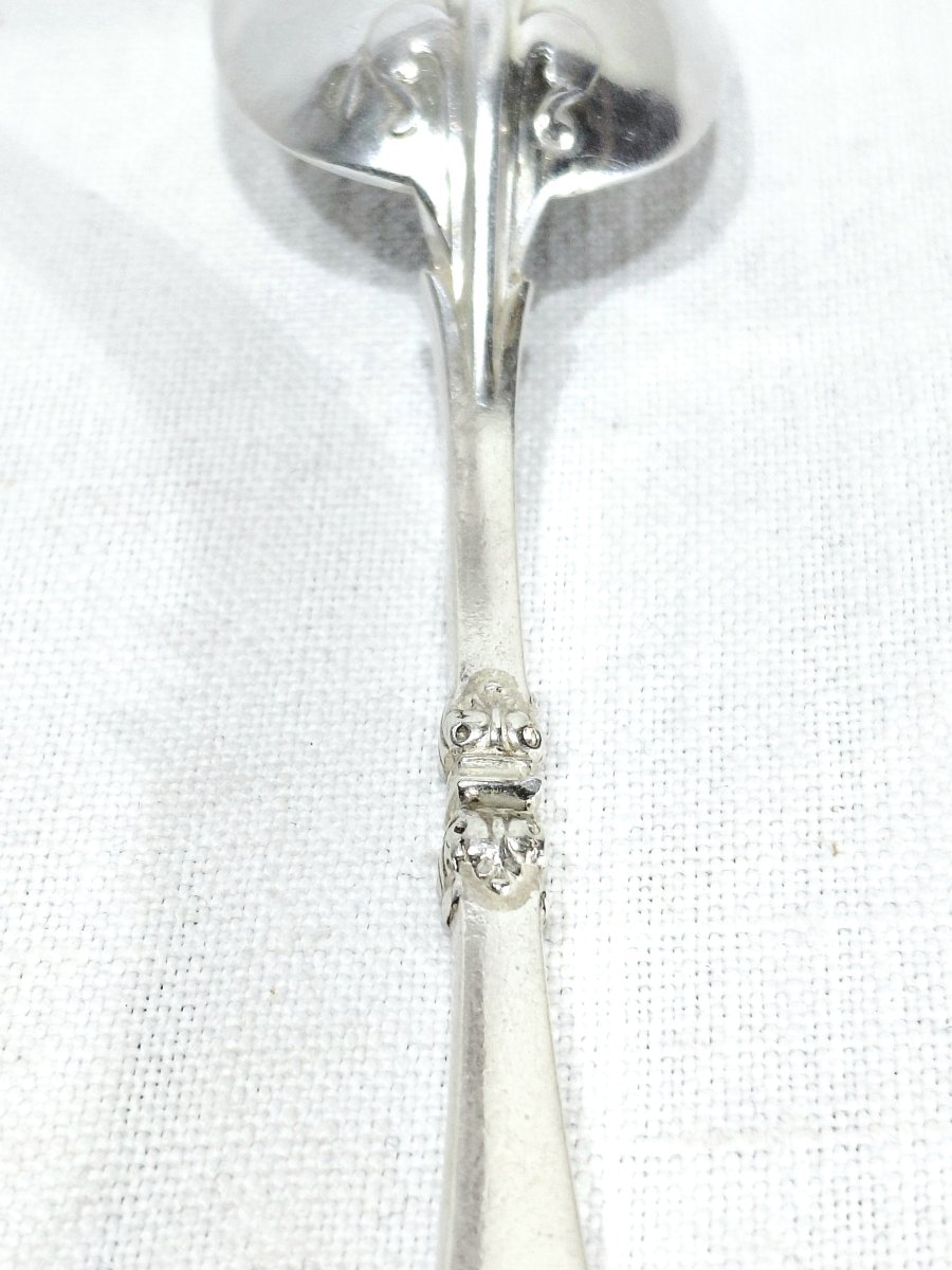 Cardeilhac - 6 Solid Silver Coffee Spoons -photo-5