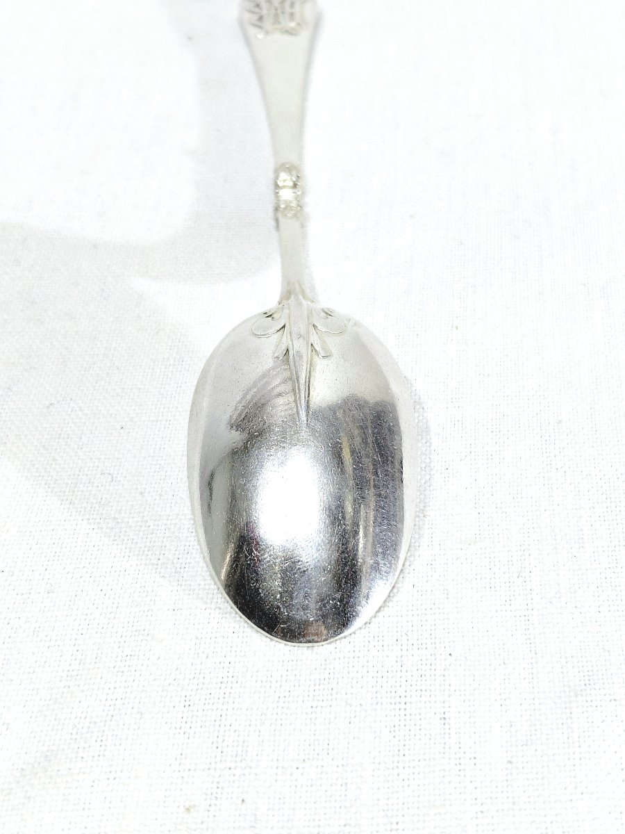 Cardeilhac - 6 Solid Silver Coffee Spoons -photo-7