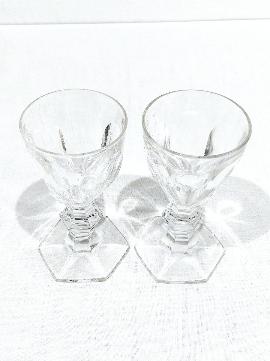 Baccarat - 2 Verres À Vin Blanc - Modèle Harcourt-photo-2