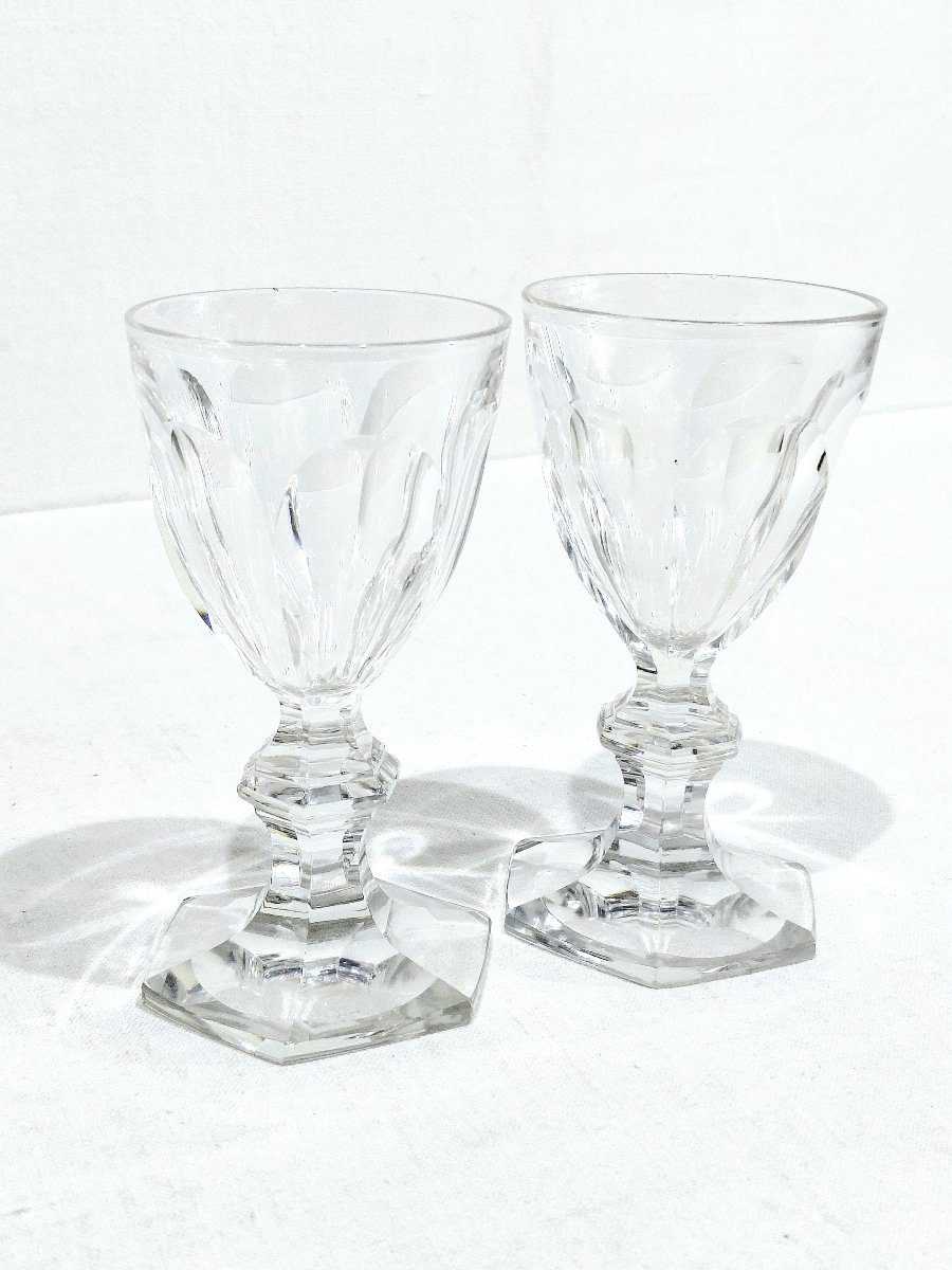 Baccarat - 2 Verres À Vin Blanc - Modèle Harcourt-photo-4