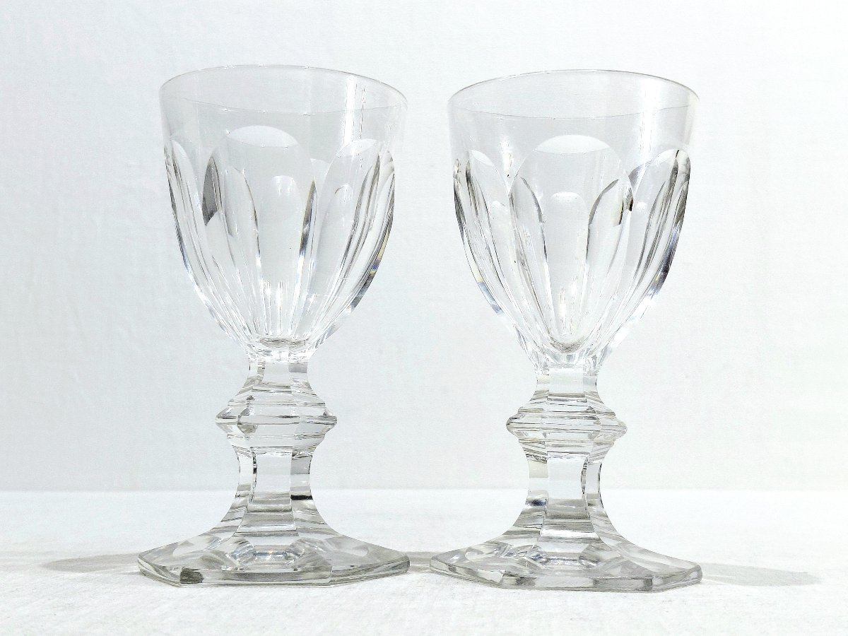 Baccarat - 2 Verres À Vin Blanc - Modèle Harcourt-photo-3