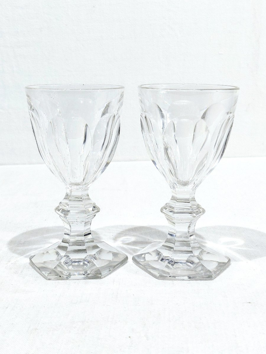 Baccarat - 2 Verres À Vin Blanc - Modèle Harcourt