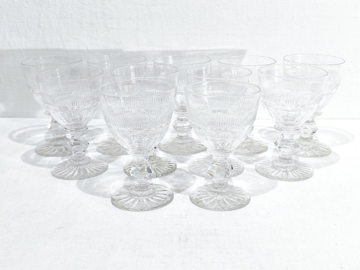 Baccarat - 11 Red Wine Glasses, Catalog 1841