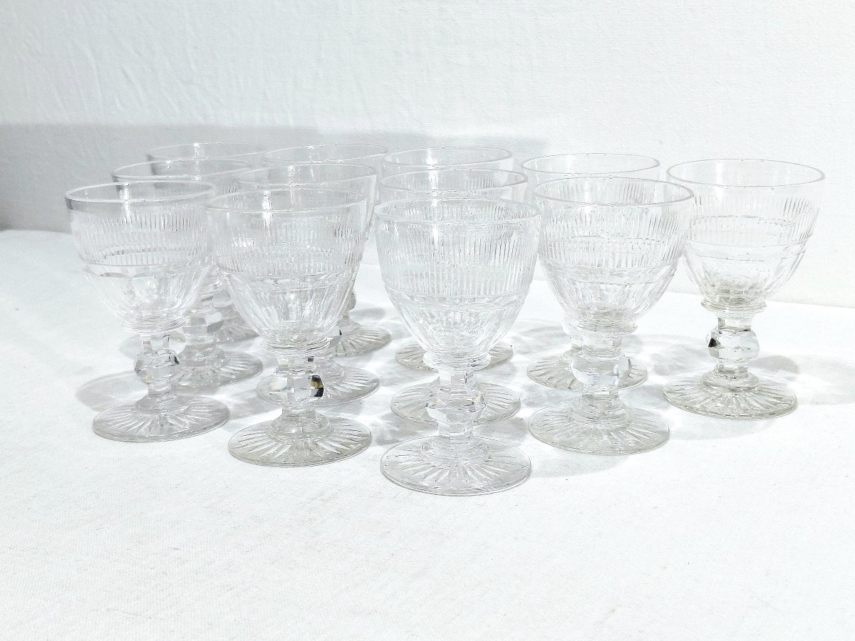 Baccarat - Set Of 12 White Wine Glasses, Catalog 1841-photo-2