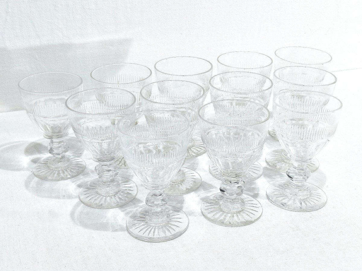Baccarat - Set Of 12 White Wine Glasses, Catalog 1841-photo-3