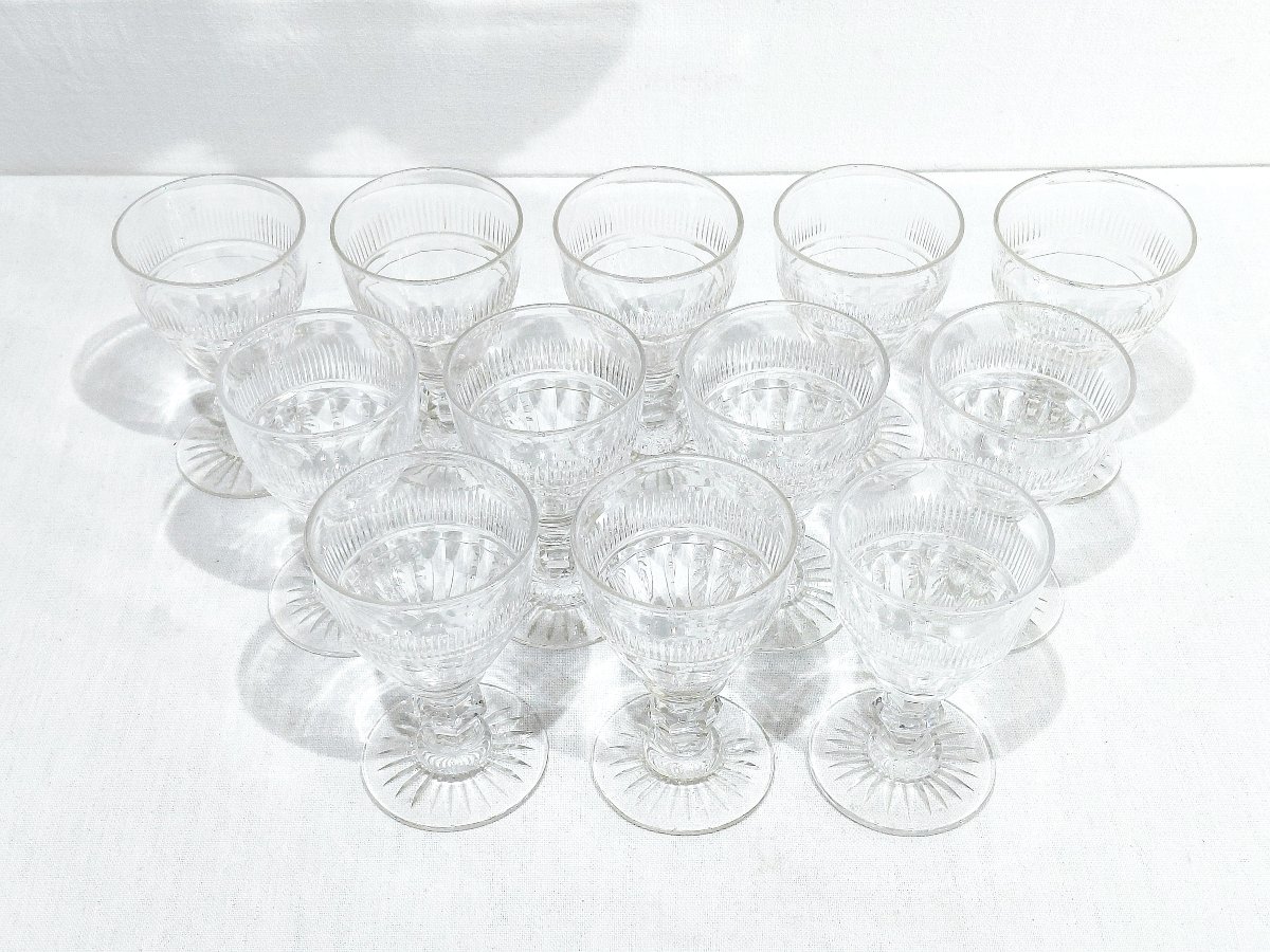 Baccarat - Set Of 12 White Wine Glasses, Catalog 1841-photo-3