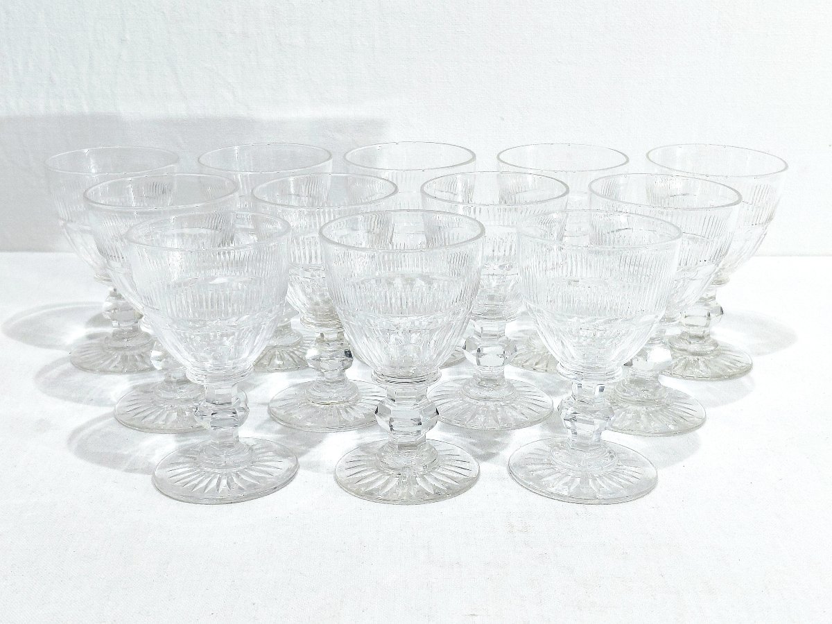 Baccarat - Set Of 12 White Wine Glasses, Catalog 1841