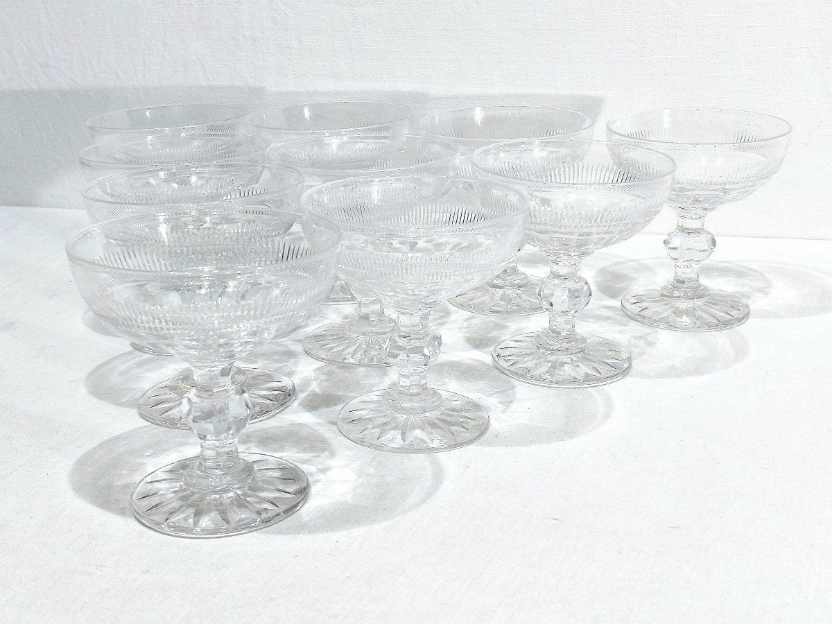 Baccarat - 10 coupes à champagne catalogue 1841-photo-3
