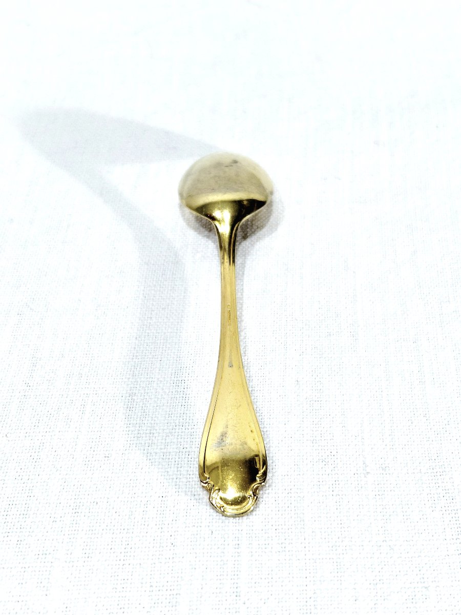 Christofle - Modèle Pompadour - Cuillères A Moka En Métal Doré-photo-4
