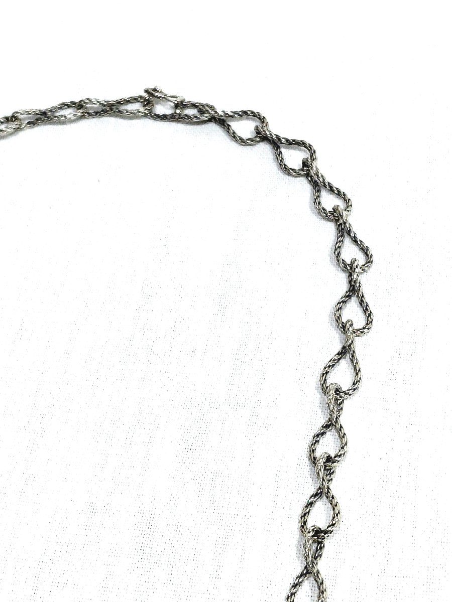 Collier En Argent Maille Torsadées -photo-1