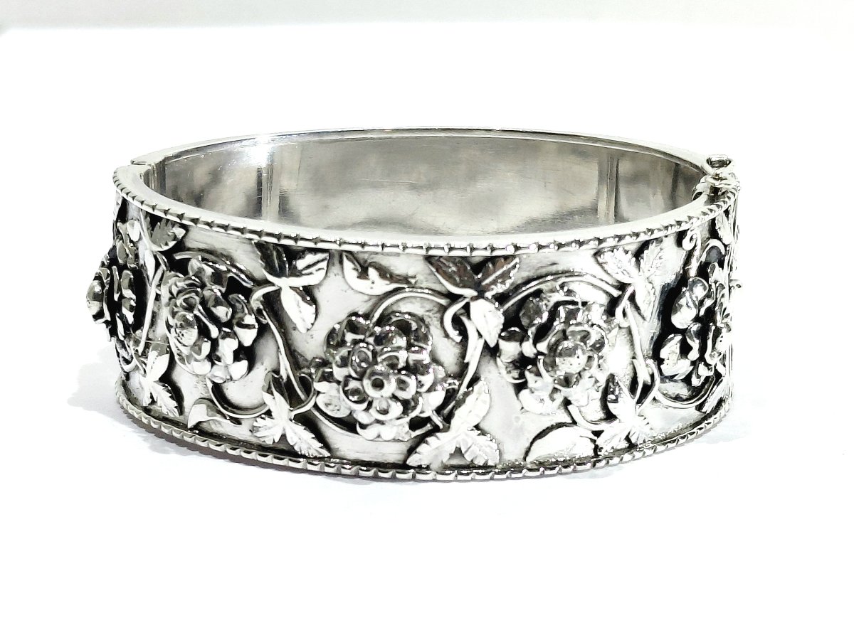Art Nouveau Silver Bracelet-photo-2