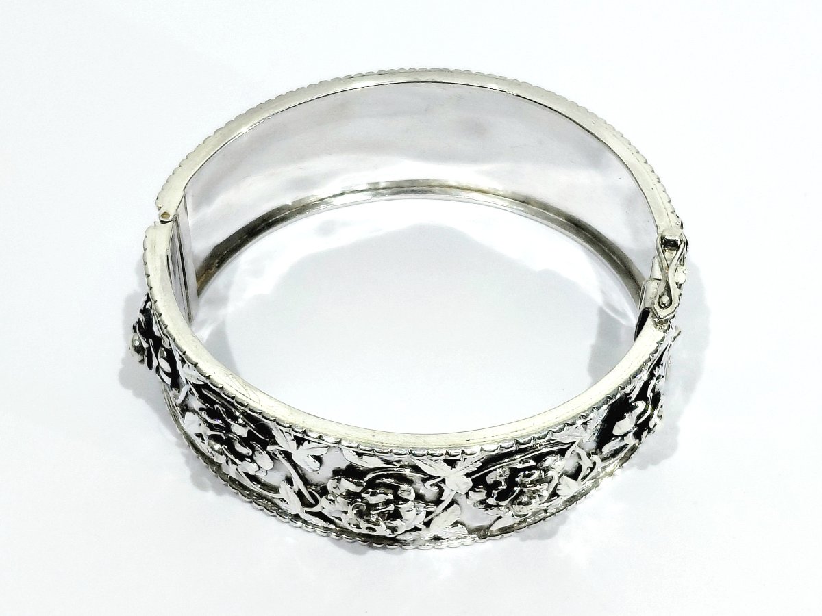 Art Nouveau Silver Bracelet-photo-3