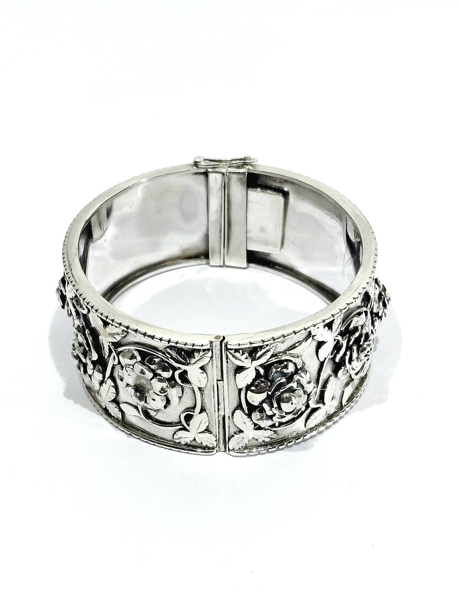 Art Nouveau Silver Bracelet-photo-4