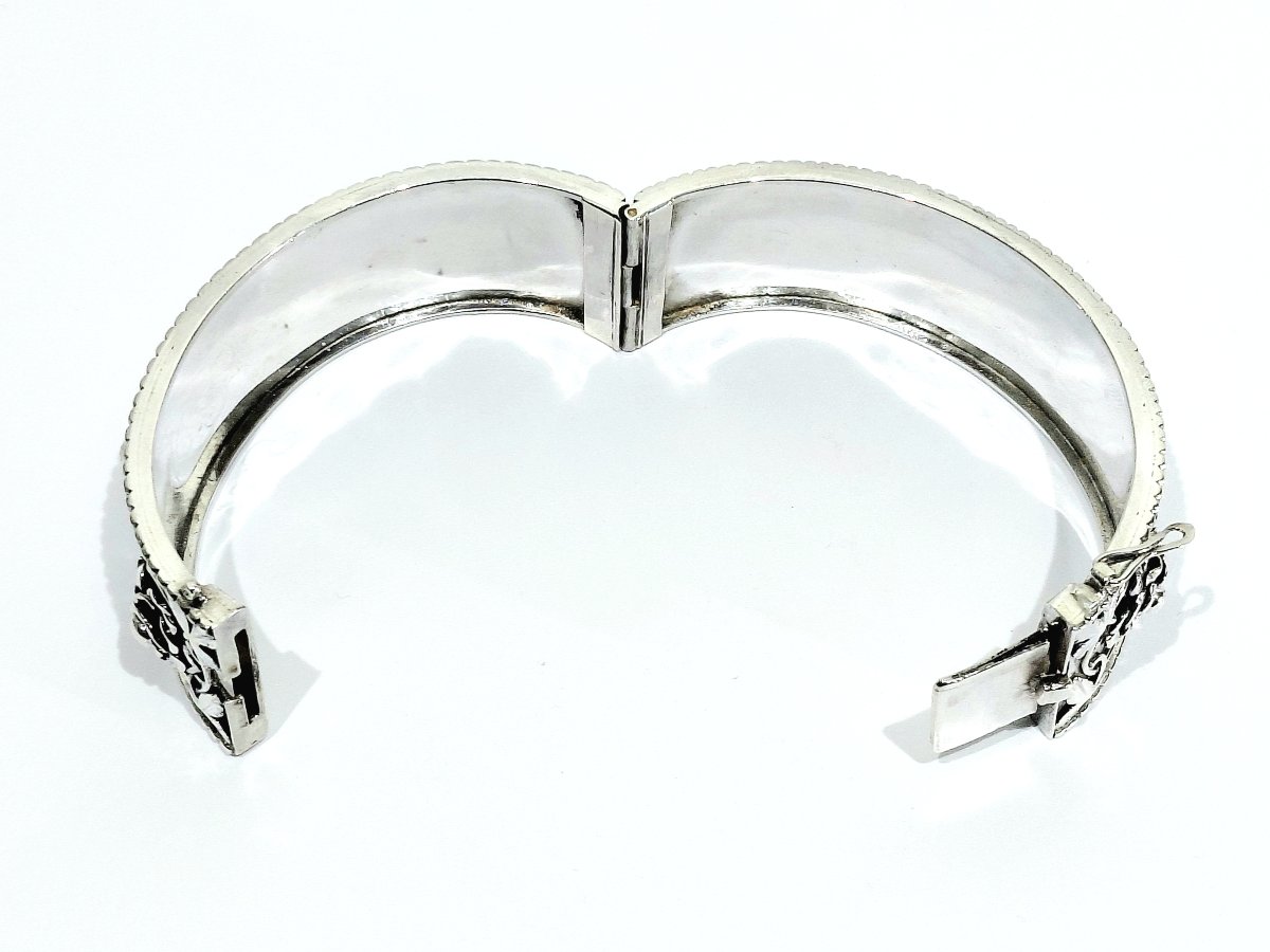 Art Nouveau Silver Bracelet-photo-5