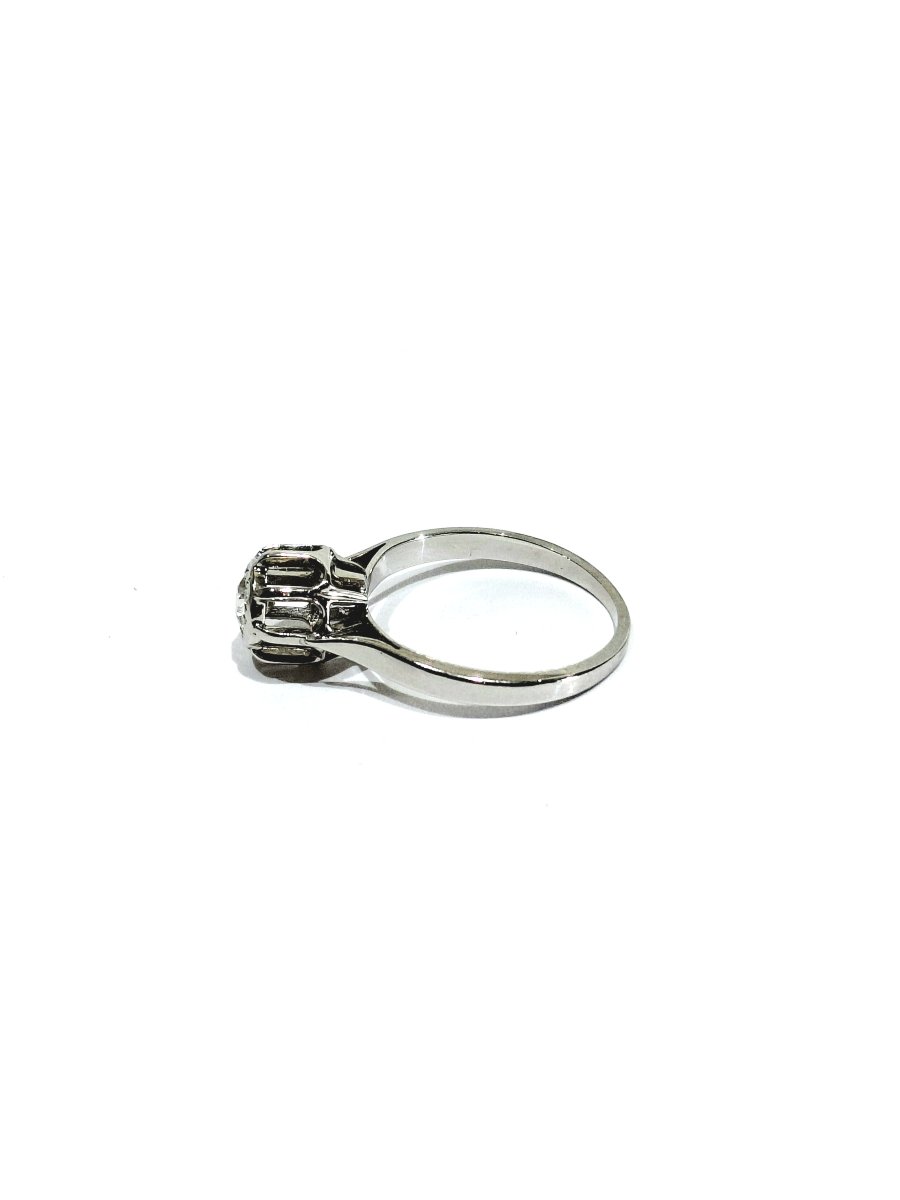 White Gold Diamond Solitaire Ring-photo-2