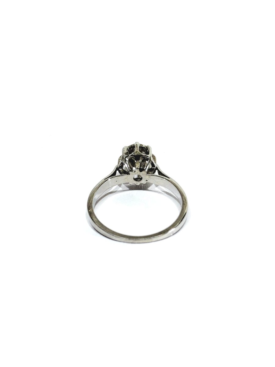 White Gold Diamond Solitaire Ring-photo-3