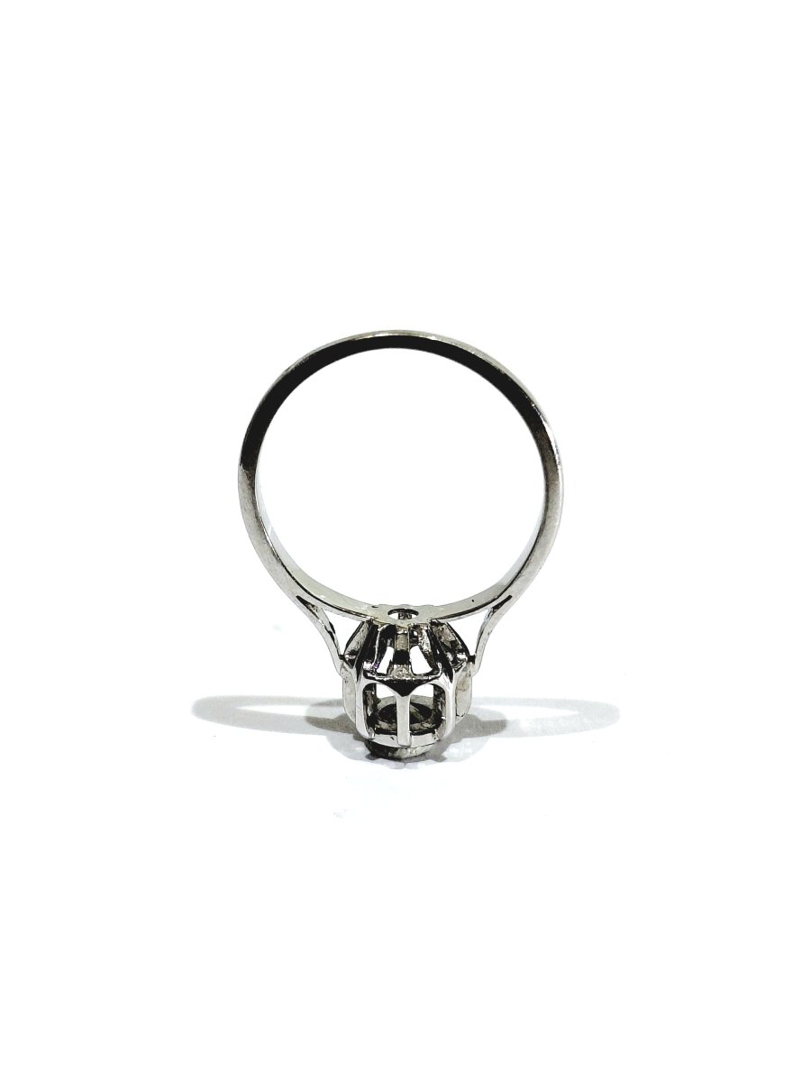 White Gold Diamond Solitaire Ring-photo-3