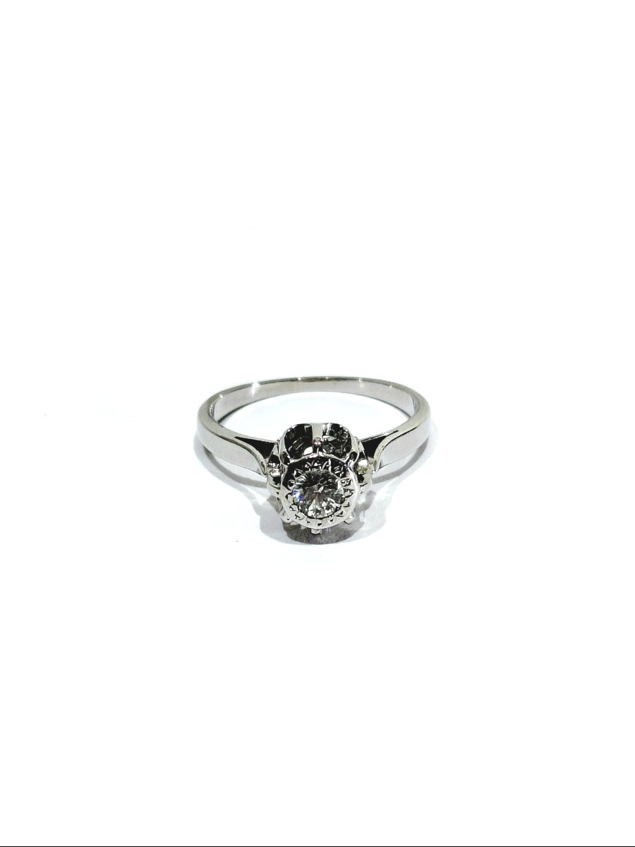White Gold Diamond Solitaire Ring
