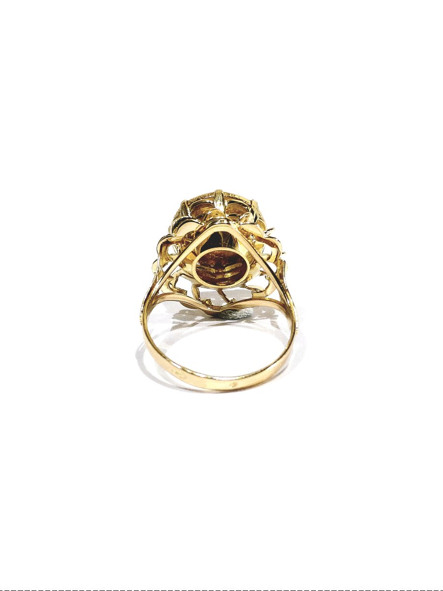 Bague or jaune Dos Pesos-photo-3