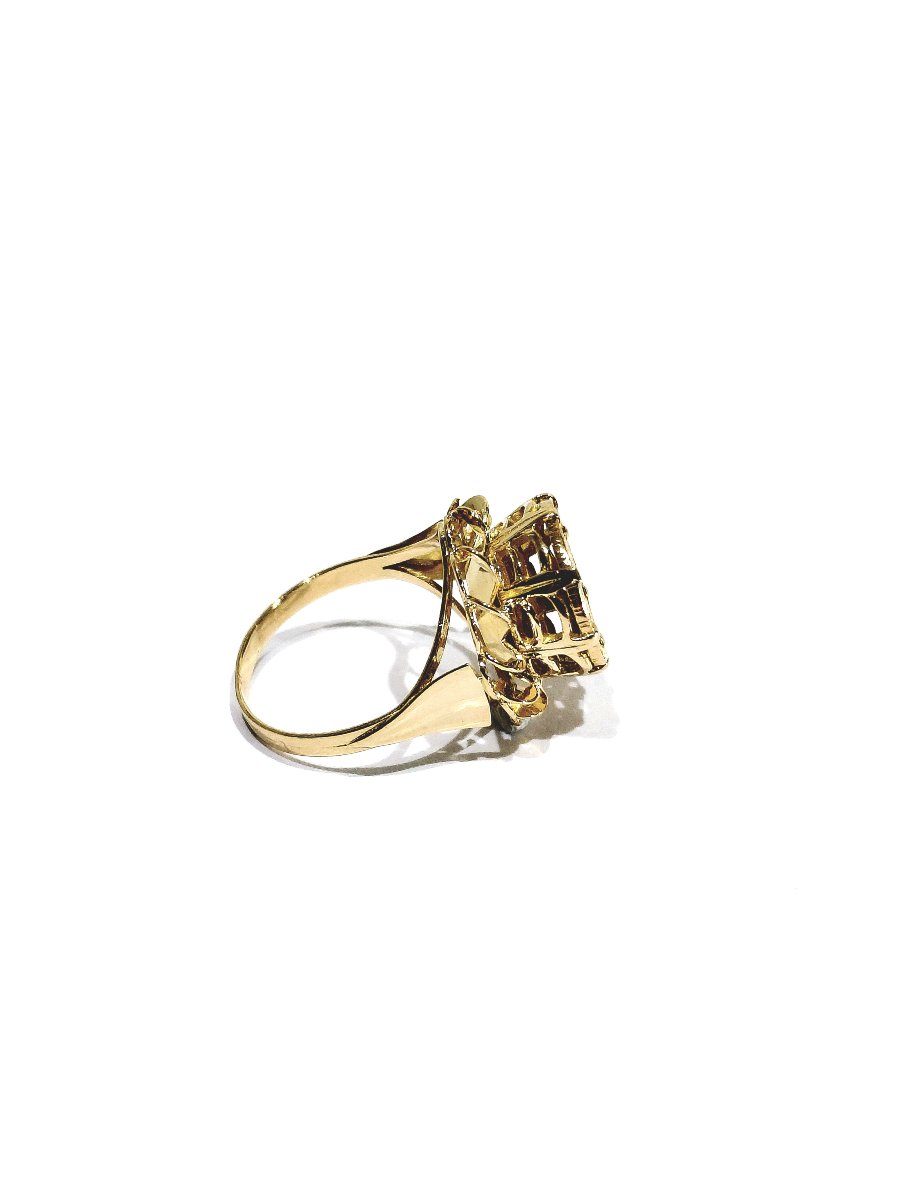 Bague or jaune Dos Pesos-photo-4