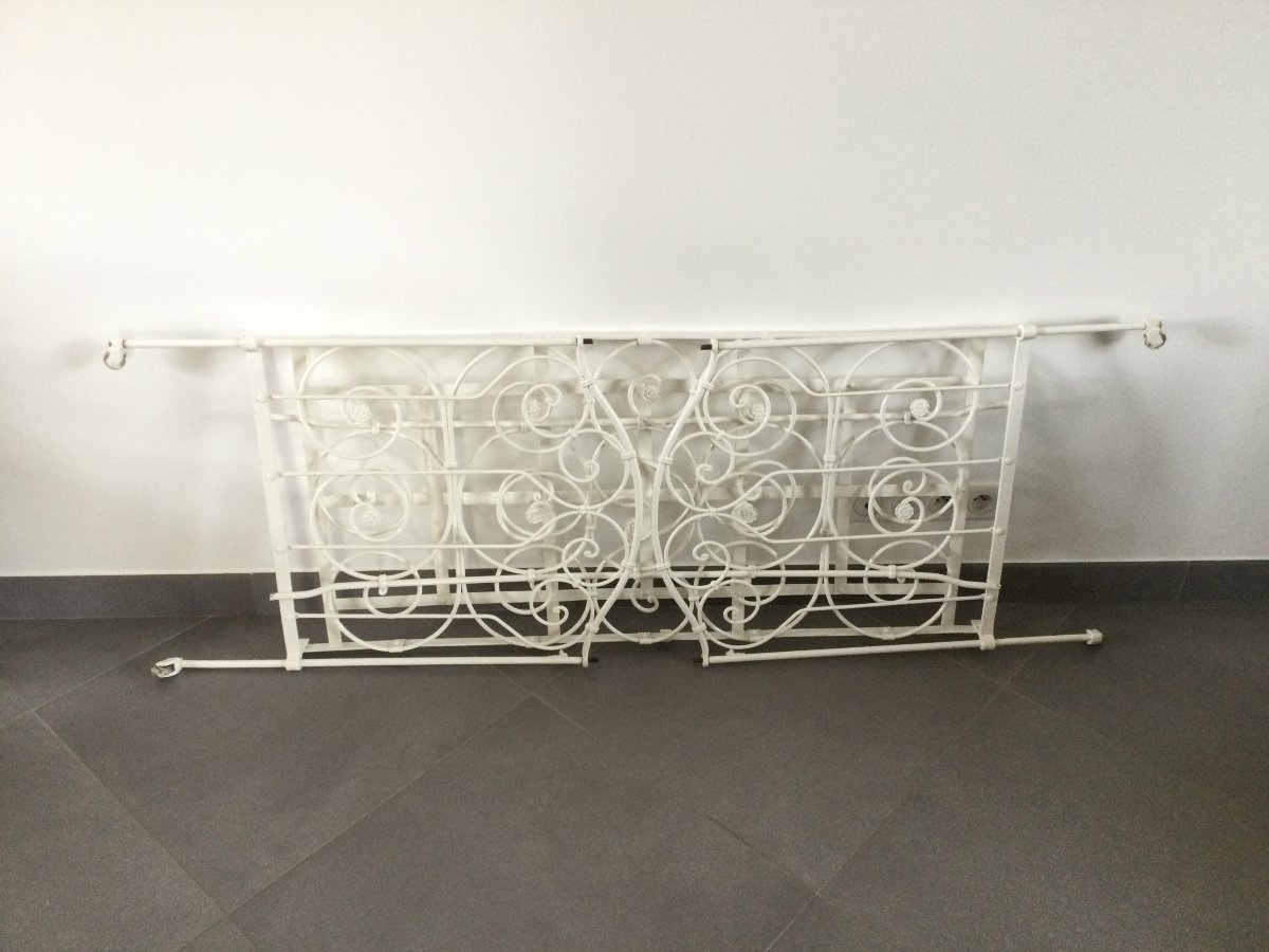 White Wrought-iron Folding Bed-photo-7