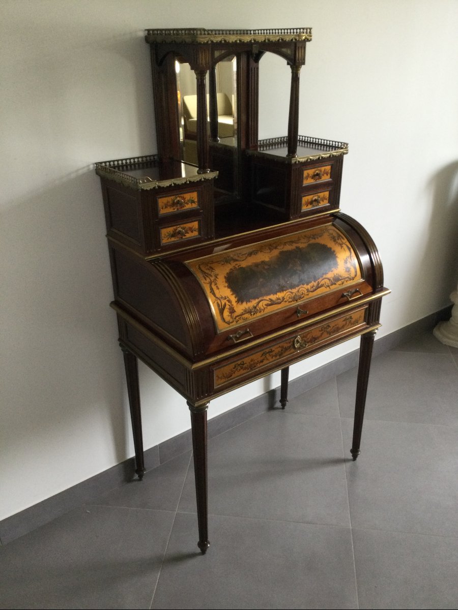 Louis XVI-style Mahogany Day Table-photo-2