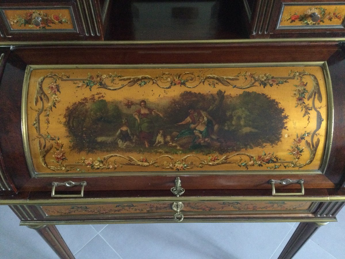 Louis XVI-style Mahogany Day Table-photo-2