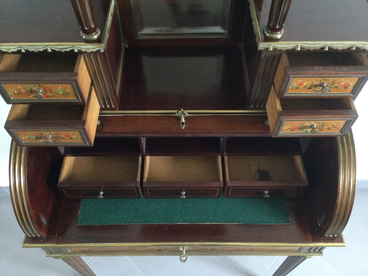 Louis XVI-style Mahogany Day Table-photo-6