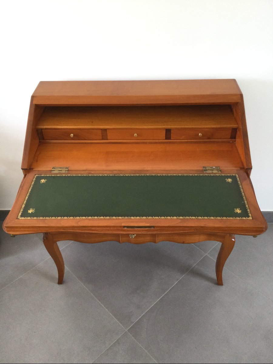 Humpback Desk In Cherry Wood-photo-4