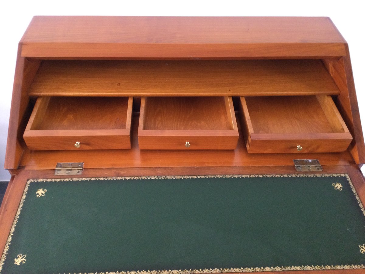 Humpback Desk In Cherry Wood-photo-4