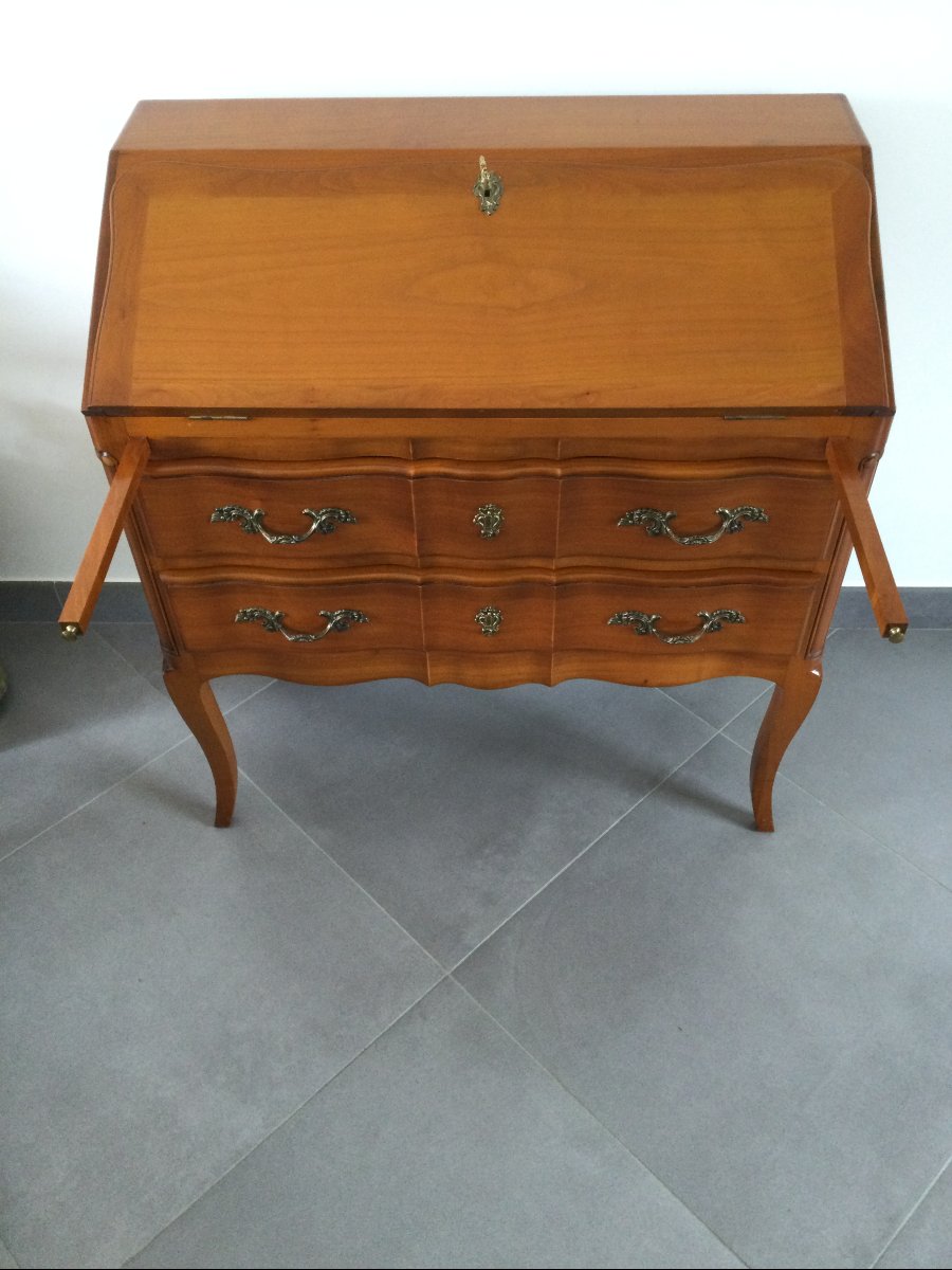 Humpback Desk In Cherry Wood-photo-5