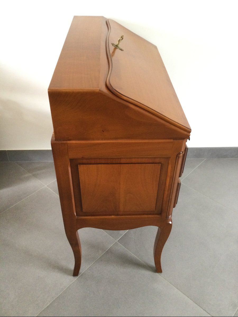 Humpback Desk In Cherry Wood-photo-6