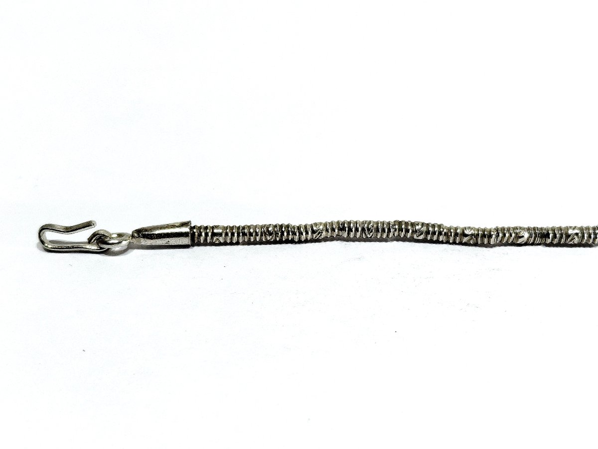 Silver Necklace With Circular Motifs-photo-3