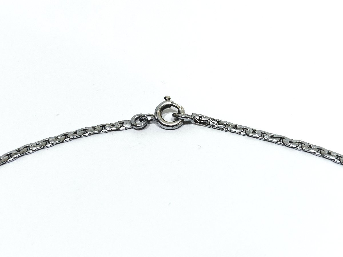 Rhodium-plated Silver Necklace With Onyx And Marcassite-photo-3