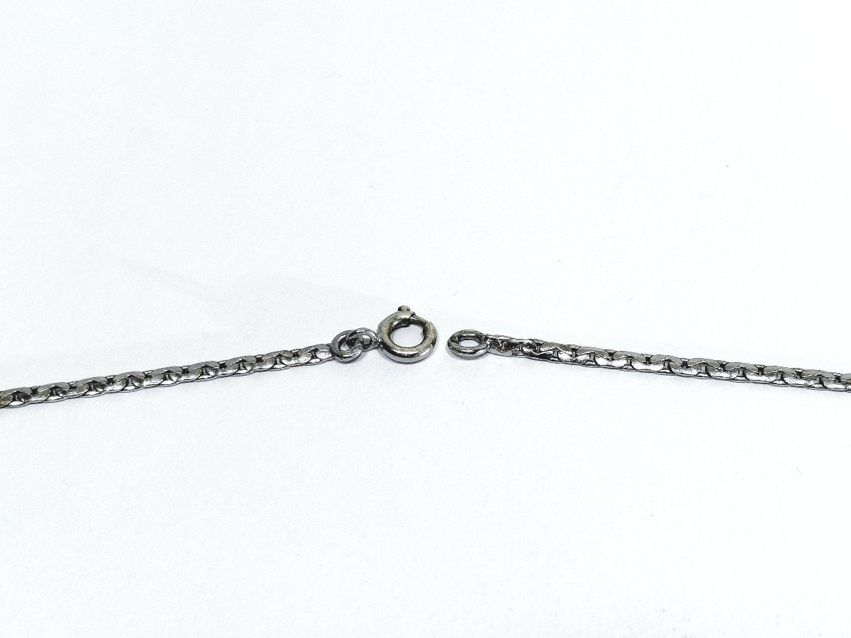 Rhodium-plated Silver Necklace With Onyx And Marcassite-photo-4