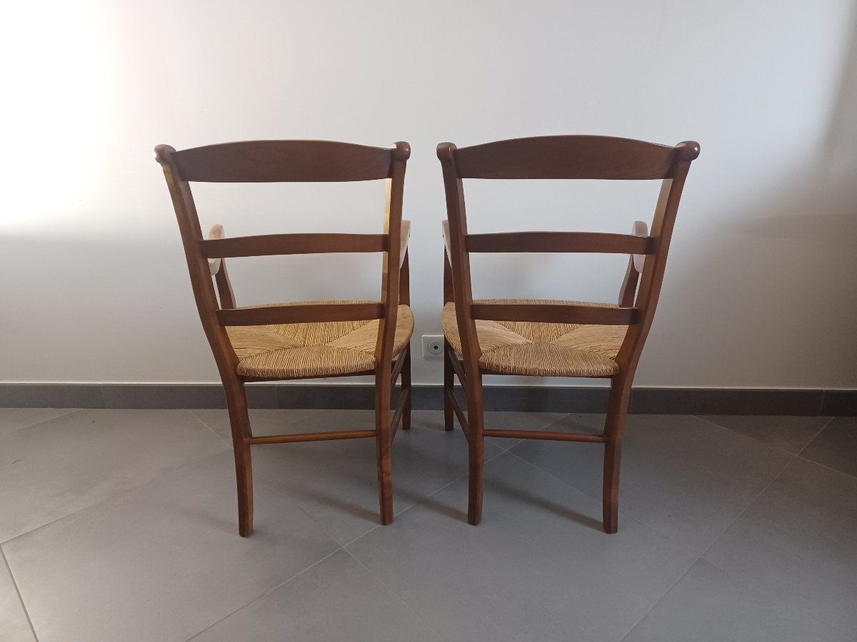 Paire De Fauteuil En Merisier-photo-3