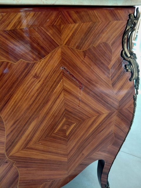 Louis XV-style Marquetry Chest Of Drawers-photo-2