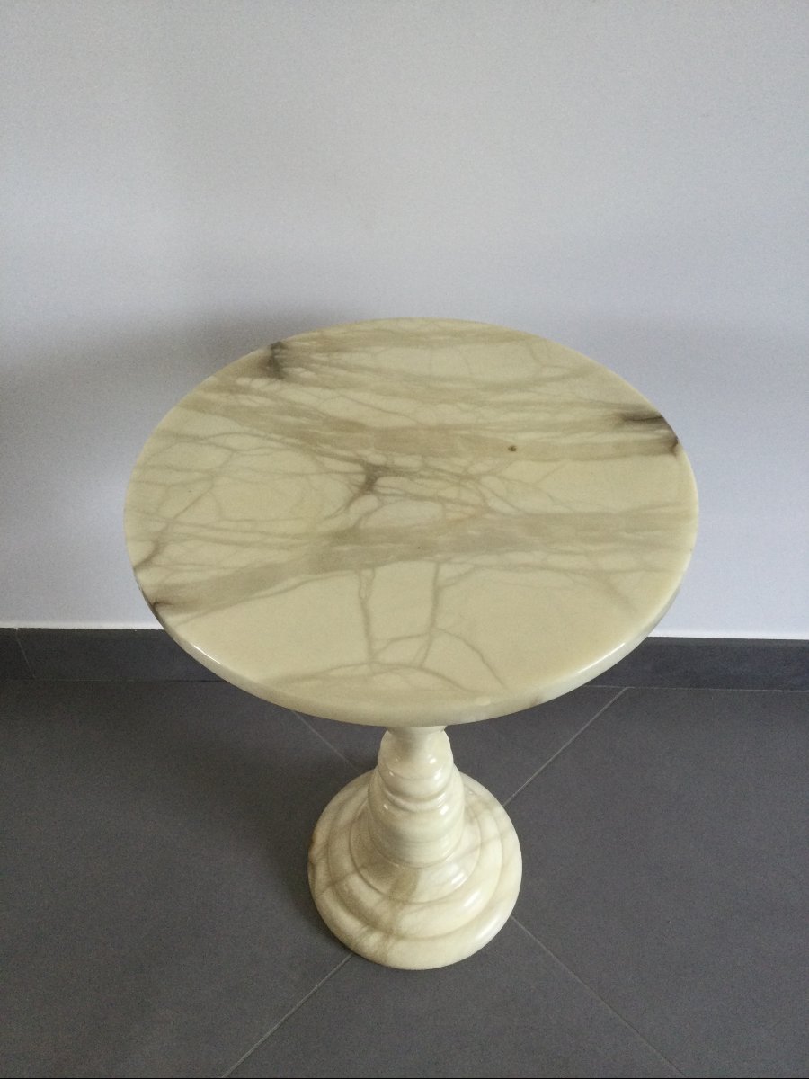 Alabaster Side Table-photo-2