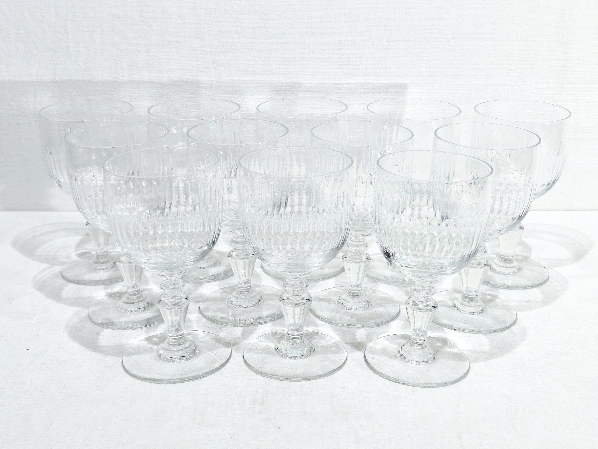 Baccarat - 12 Baccarat "renaissance" Glasses-photo-3