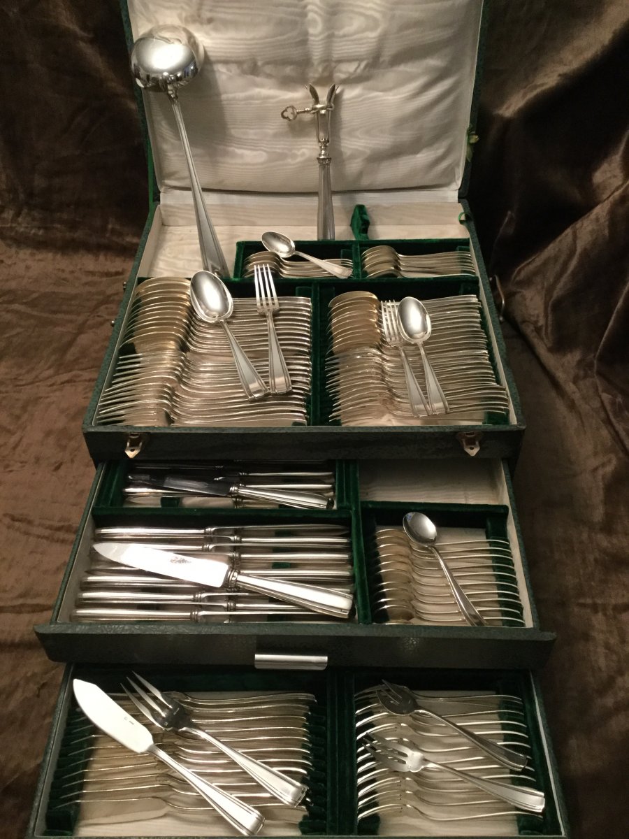 Cutlery Set Service 151 Pieces Silverplate Boulenger