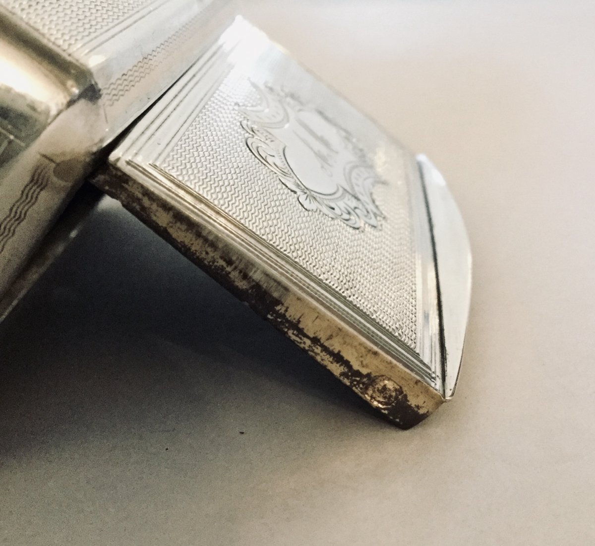Tabatière Napoléon III En Argent -photo-2