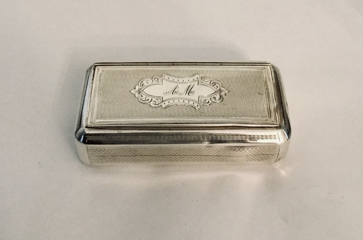 Tabatière Napoléon III En Argent 