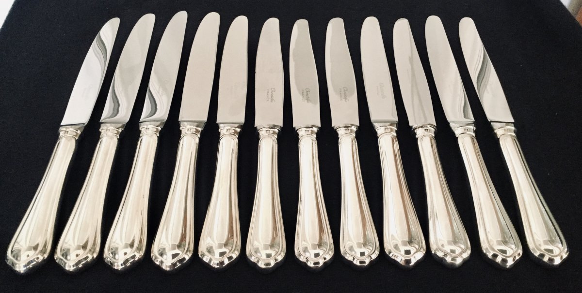 12 Christofle Spatours Dessert Knives-photo-2