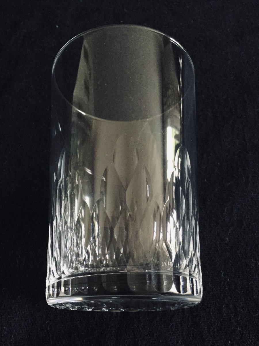 12 Baccarat Crystal Whiskey Glasses Champigny Model-photo-3